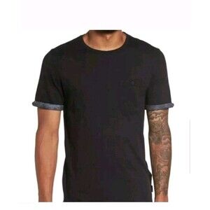 Ted Baker pocket front tshirt short sleeve black size L